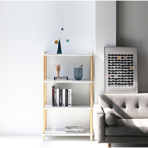 Fuurn SF3698 Nordica 書架 (白色) (四層)